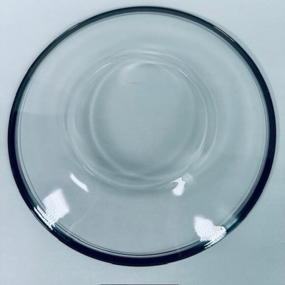 Tiffin-Franciscan Jewel Luncheon Plate Blown Glass Platinum Trim & Verge VTG - Picture 4 of 9